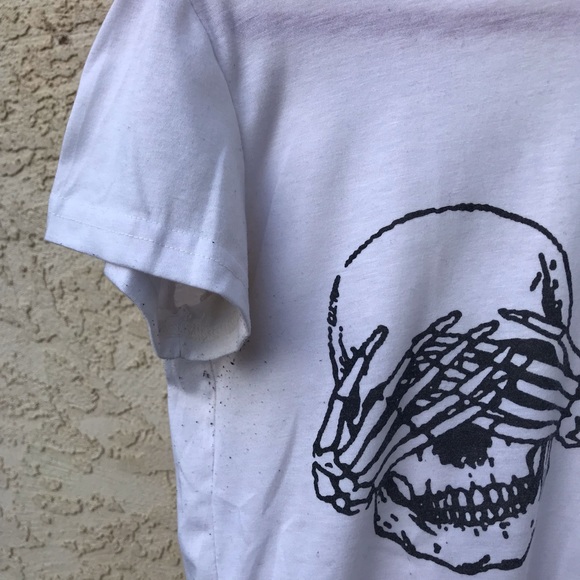 White Double Skull Shirt - Picture 4 of 5